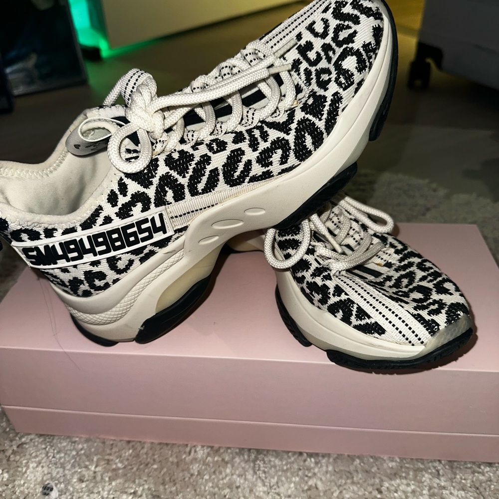 Steve Madden Black and White Patterned Sneakers